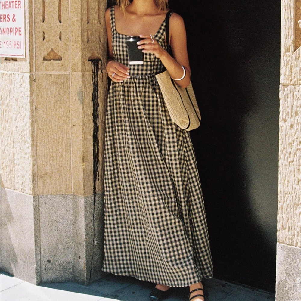 Princess Polly Cartmel Check Maxi Dress